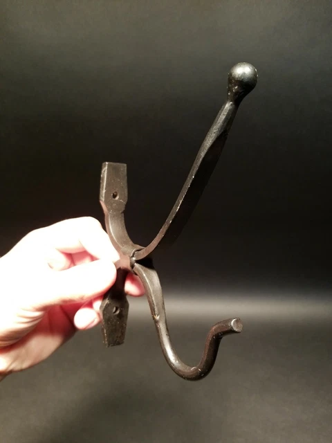 1 Antique Vintage Style Blacksmith Forged Iron Coat Hat Hook