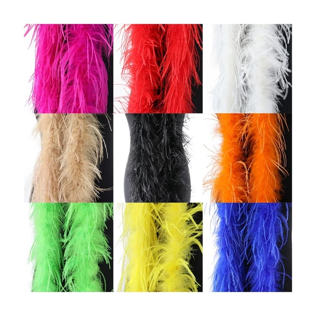 OTOTEC Lot de 10 plumes d'autruche duveteuses rose vif, 25,4 à 30,5 cm