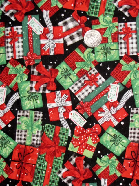 Christmas Fabric Holiday Presents Gift Feeling Frosty Cotton Blank Textiles Yard
