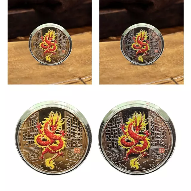 2024 CHINESE NEW Year Commerative Coin Chinese Dragon Lucky Coin Gifts