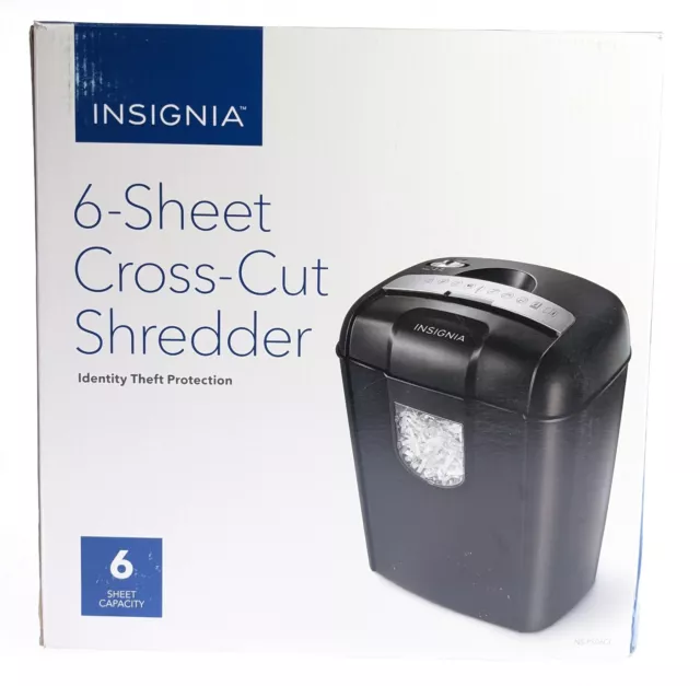 Insignia - NS-PS06CC 6-Sheet Crosscut Shredder - Black