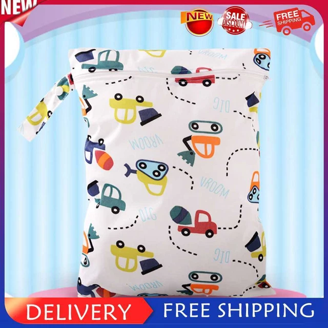 Baby Diaper Bags Character Print Changing Wet Bag Baby Cloth Diapers