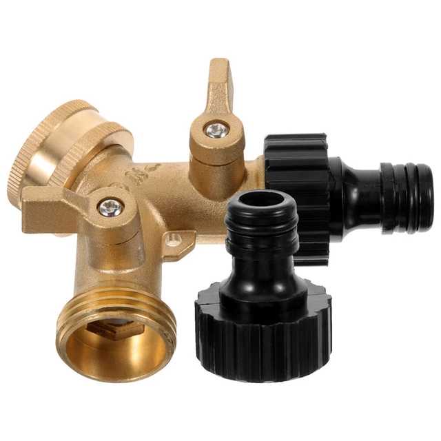 Brass Garden Hose Splitter 2 Way Hose Y Splitter Brass Hose Connector Tap