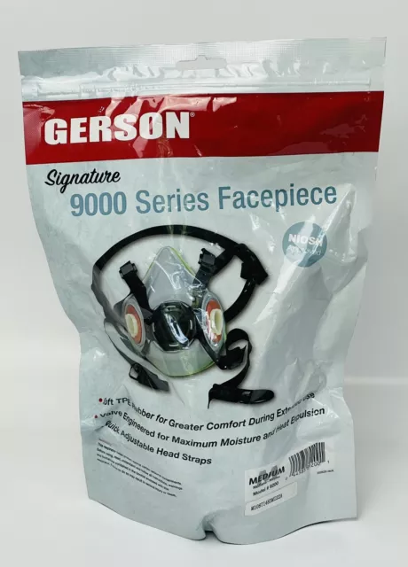 Gerson Reusable Half-Mask Respirator Sz Medium 9200 with Adjustable Head Straps