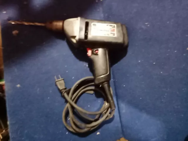 Vintage Sears Craftsman 3/8" Variable Speed Drill  Corded Electric Running