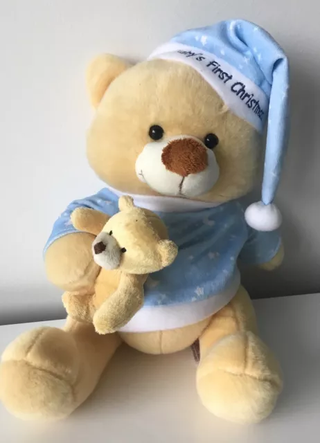 Cuddles Collection Baby’s First Christmas Teddy Bear Immaculate Condition