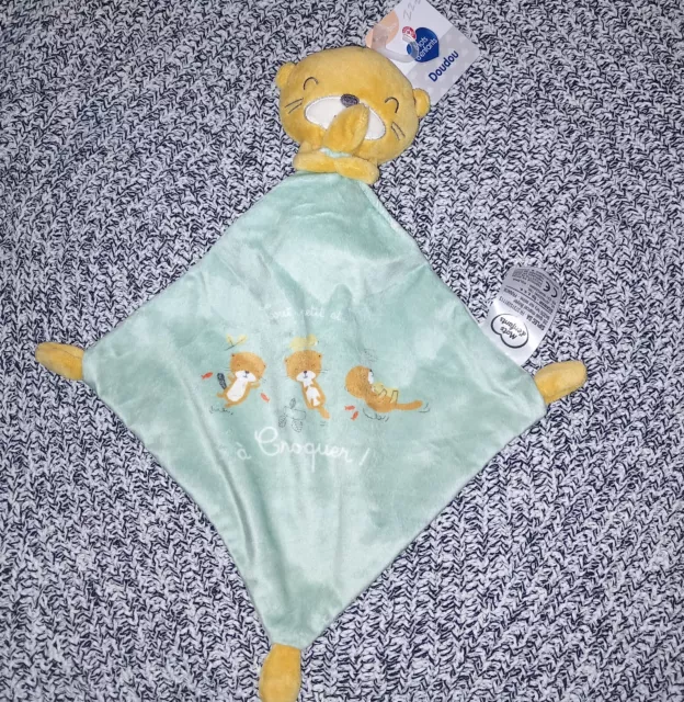 Doudou mots d'Enfants loutre jaune tout petit et à croquer neuf 2 dispo