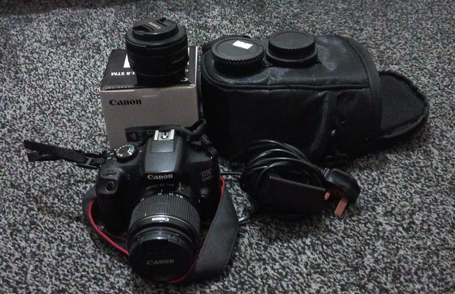 Canon EOS 1300D 18MP DSLR Camera with WiFi + accessories and x2 lenses
