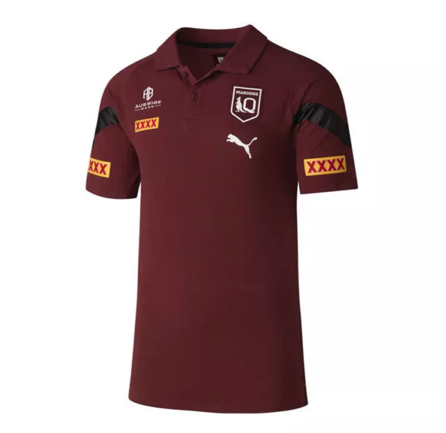 NRL 2023 Team Polo - Queensland Maroons - Mens - Adult - QLD - Shirt