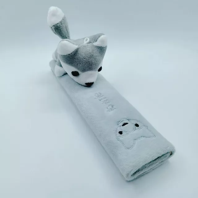 Grey Fox 23cm Car Belt Cushion Shoulder Strap Cover Pad Cartoon Animal