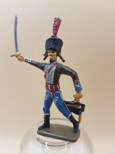 SOLDAT DE PLOMB Guy Renaud - Porte-drapeau du 2ème régiment de hussard