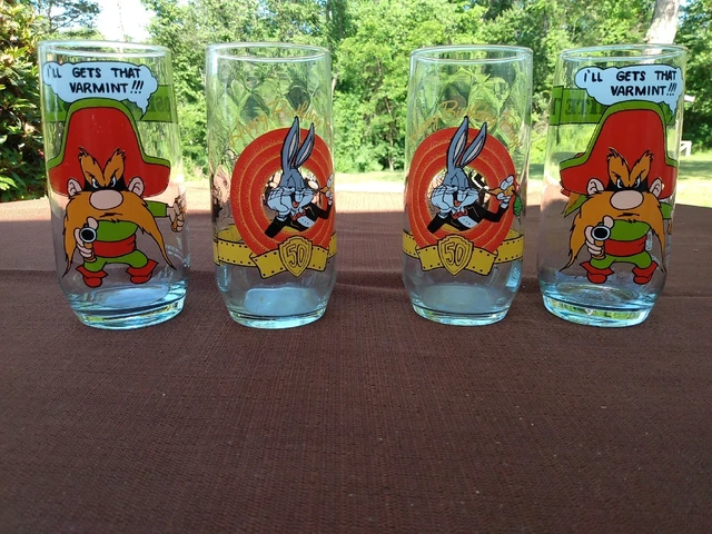 Vintage 1966 Arbys Collector Series Looney Tunes Yosemite Sam Drinking Glass