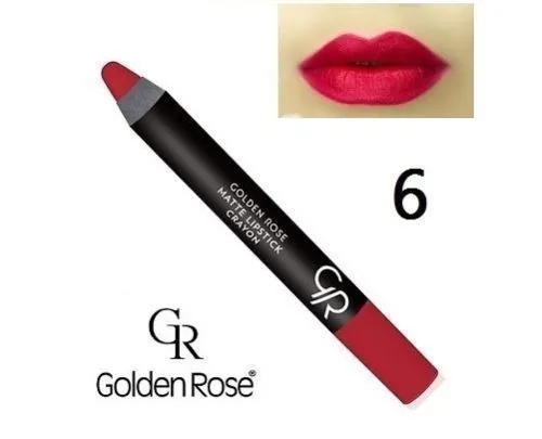 Golden Rose Matte Lipstick Pencil Crayon Vitamin E Waterproof 19 Shades