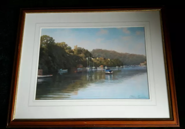 Early morning sunshine by Peter symonds print and framed very good condition.