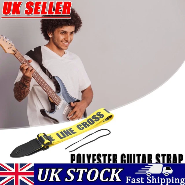 Guitar Strap Belt for Acoustic Electric Guitar Instrument Parts (Yellow)
