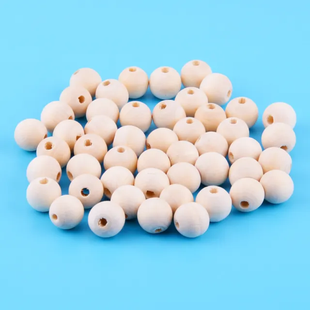 16mm Natural Wooden Beads Round Untreated Wood Balls DIY Jewelry Craft