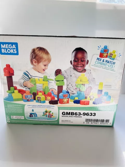 Mega Bloks Woodland Friends First Builders 70 Pieces New