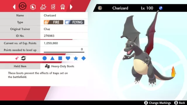 Shiny Charizard / Pokemon Let's Go / 6IV Pokemon / Shiny Pokemon