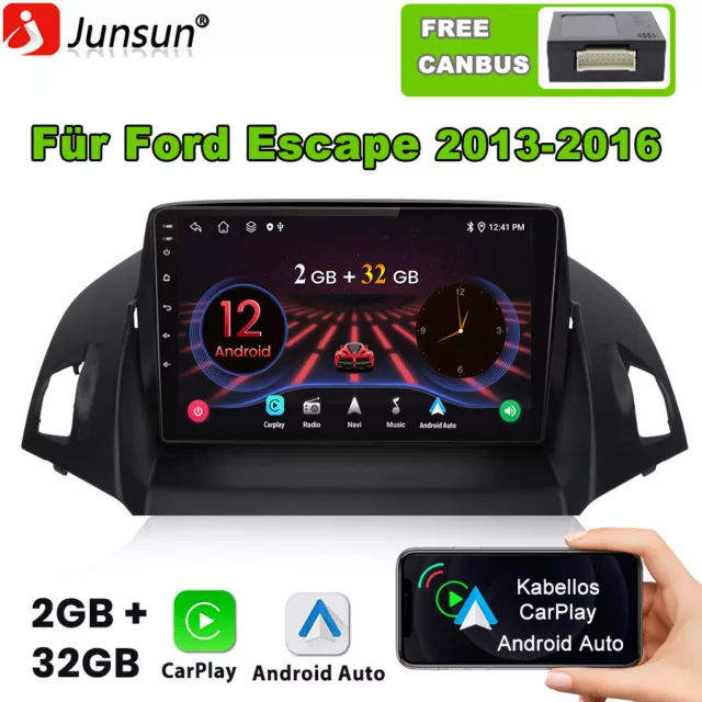 9"Android 12 Autoradio Für Ford Kuga/Escape 13-16 Car Stereo GPS NAV Carplay FM