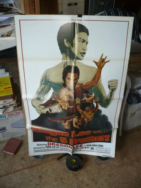 DRAGON LEE vs THE 5 BROTHERS, orig 1-sht / movie poster () - Martial Arts