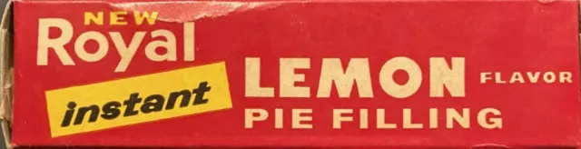 Vintage 1950s Full Unopened Box of Royal Lemon Instant Pie Filling. "NOS" 3