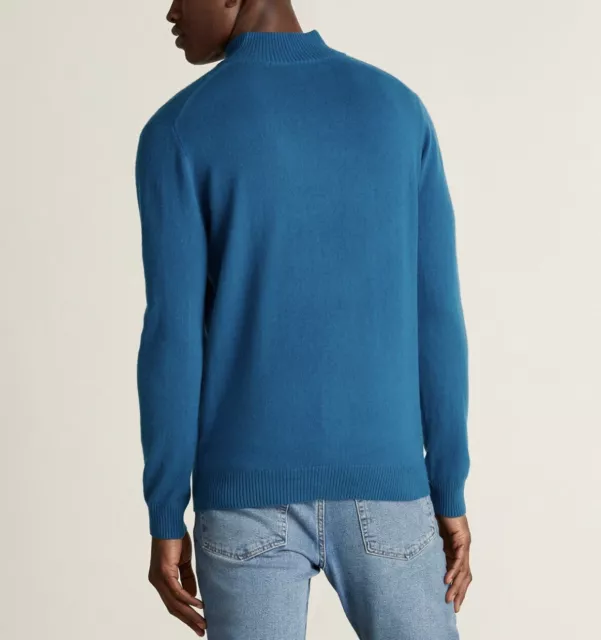 Forte Men's Cashmere Sweater 2 Ply 12gg Quarter Zip Size XL 2