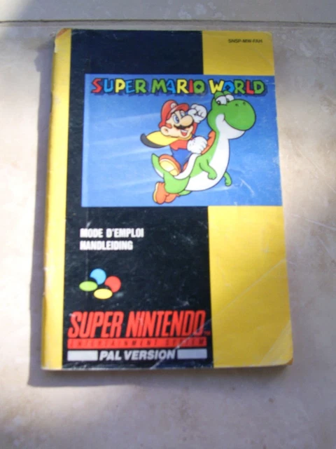 Notice Mode D’emploi Jeu Super Nintendo SNES PAL FRA FAH Super Mario World