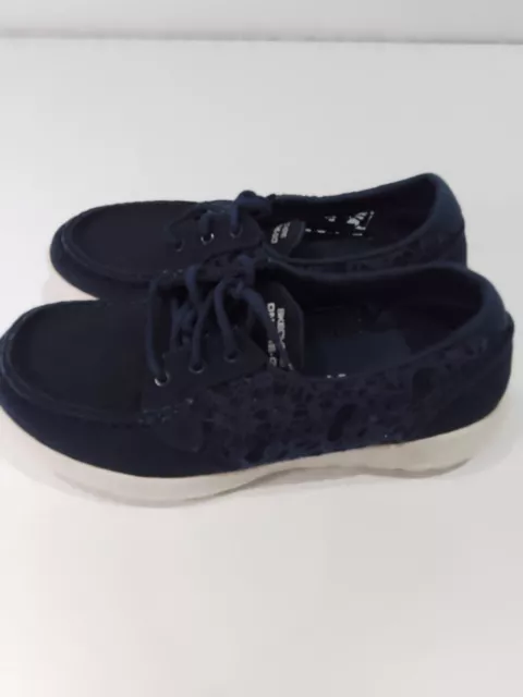 SKECHERS GOGA MAX On The Go Boat Shoes Navy Blue UK 3 Exercise Comfort Casual 24.99 PicClick UK
