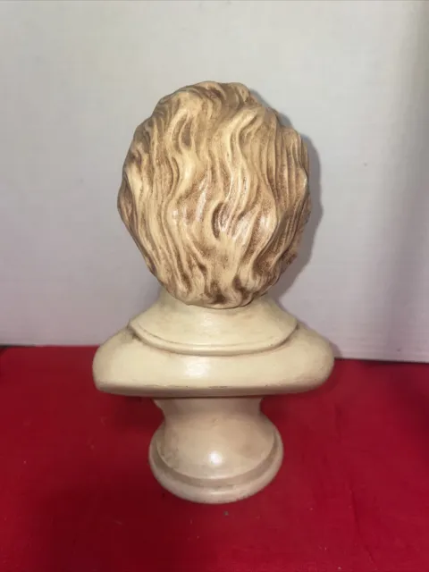 Vintage Amadeus Mozart 8.5"White Ceramic Bust Classical Music Composer by Arnels 3