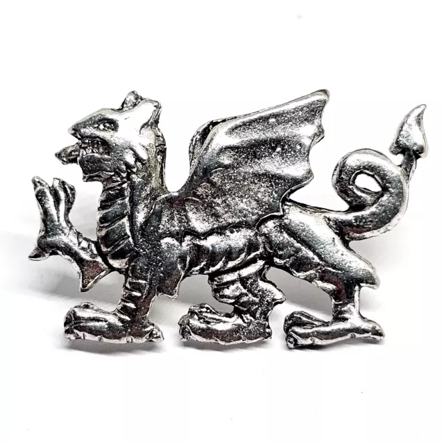 Pin's Dragon gallois en étain, broche Cymru Y Ddraig Goch du pays de...