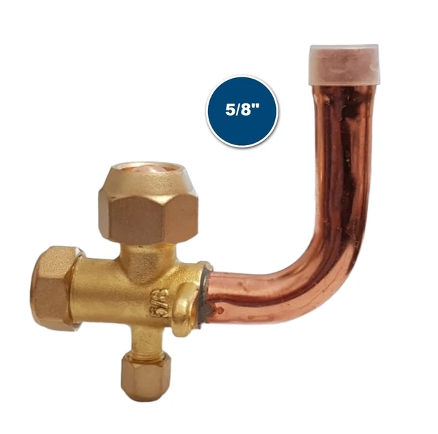 Valvola Servizio 3/8'' Per Climatizzatore - Con Presa E Rubinetto, Per Unità Esterna - Foto 4