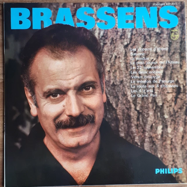 GEORGES BRASSENS Les copains d’abord Dédicace Autographe original 1965 33T LP