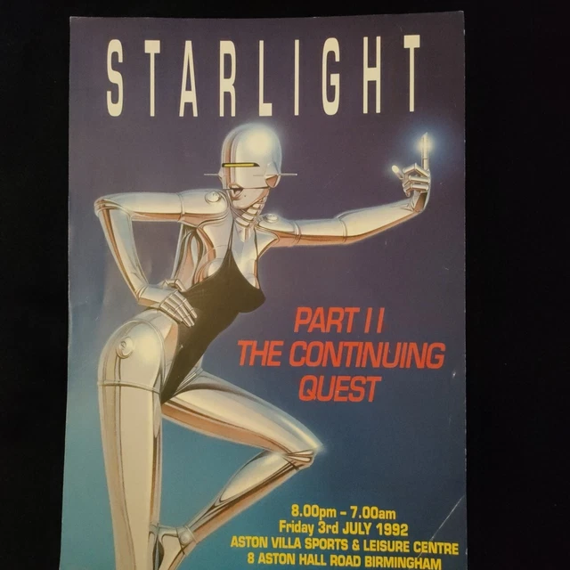 STARLIGHT RAVE FLYER, A4, 1990's Acid House rave flyers £2.49 - PicClick UK