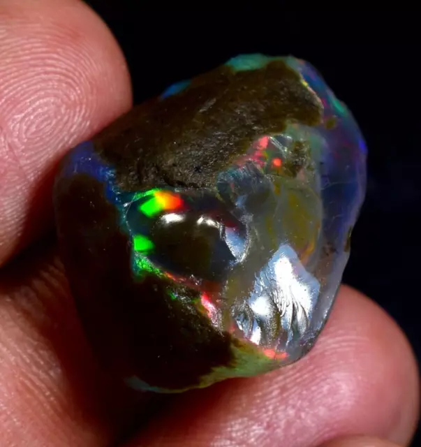 Big Ethiopian Opal Rough, 100 % Natural Multi Red Fire Opal Raw 35.30 Cts OOP-69
