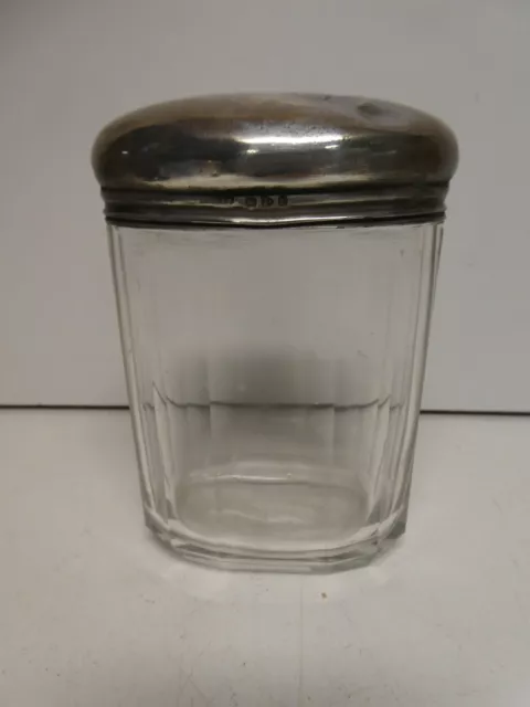 Faceted Glass Sterling Silver Cjf - Monogrammed Lid Glass Dressing Table Bottle