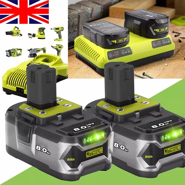 8.0Ah 18V Lithium-Ion Battery For RYOBI ONE+ Tools (P108, P107, P106, P105, P104, P103, P102) 2 thumbnail image