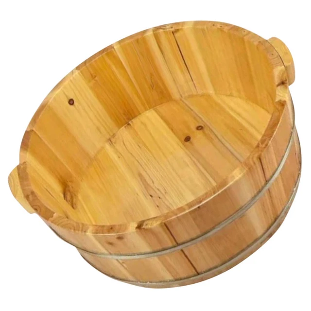 Secchio Lavaggio Piedi Riutilizzabile Legno Pedicure Bambino Vacino Multiuso Spa