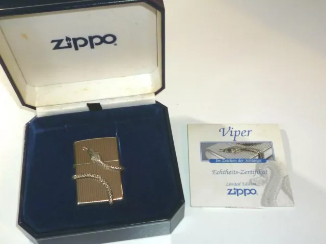 Accendino Vintage Zippo Serpente Argento Sterling - Accendino - Edizione Limitata - Raro
