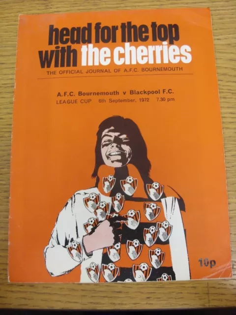 06/09/1972 Bournemouth v Blackpool [Football League Cup] (Light Crease). Thanks