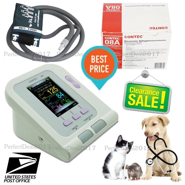 VETERINARY OLED DIGITAL Blood Pressure Monitor & Sphygmomanometer NIBP