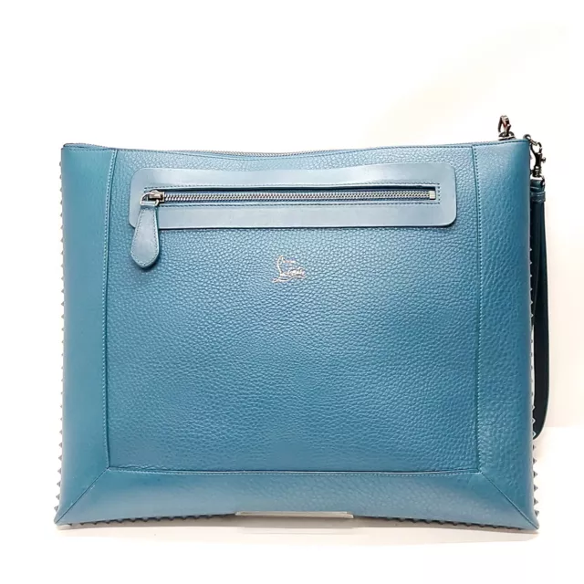 Christian Louboutin Clutch Bag  Blue Leather 3115403