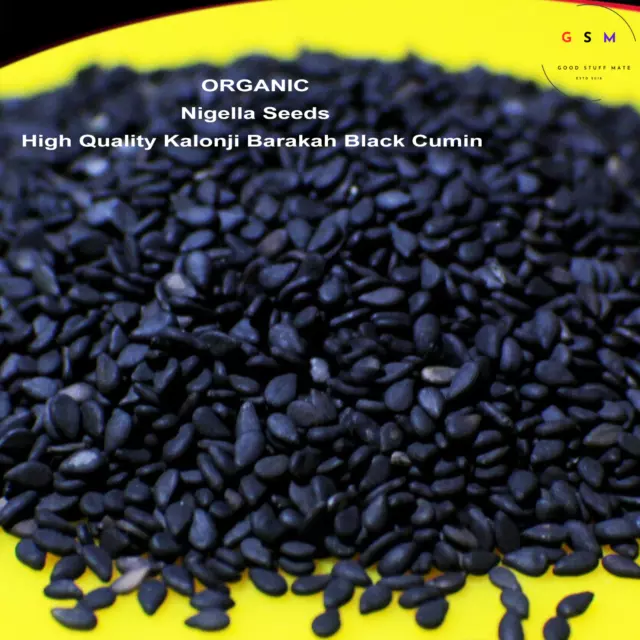 ORGANIC Nigella Seeds Kalonji Barakah Black Cumin 100% Pure No Fillers