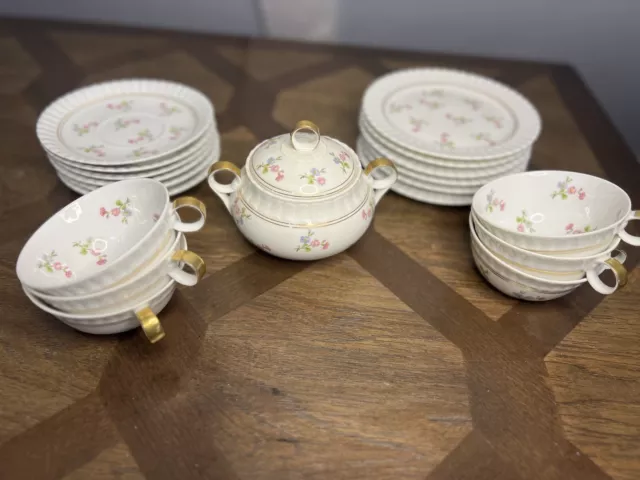 B&C Limoges France L.Bernardaud & Co 6 Plate, 6Cup, 6 Saucers 1 sugar