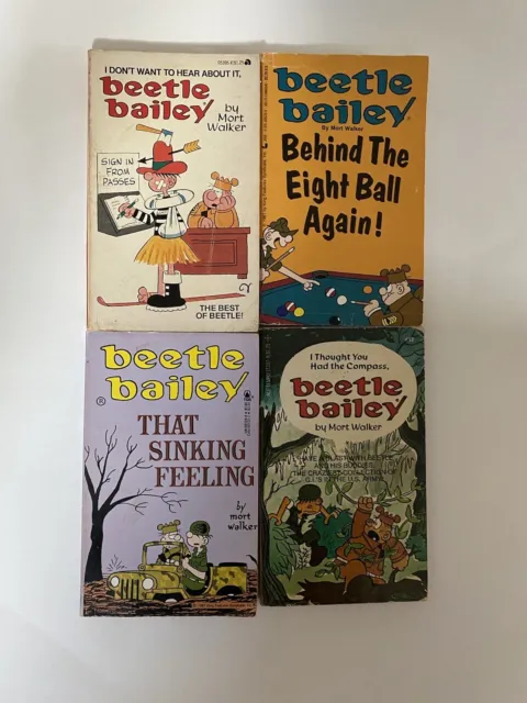 Beetle Bailey Vintage Comic Lot of 4 Books Collectible