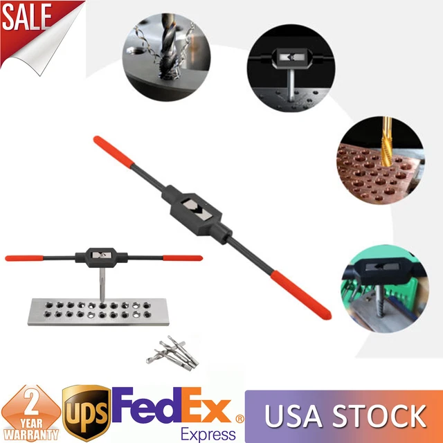 Tap Reamer Tapping Wrench Hand Tool with Plastic Dipped Handle for 3/8"-1-1/16"