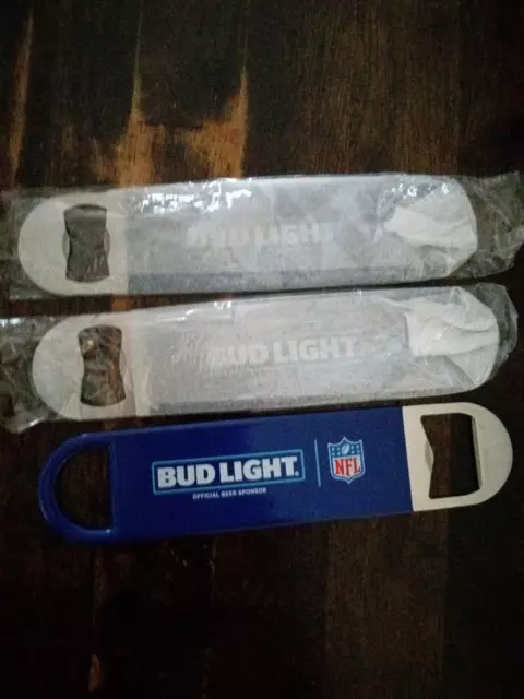 Bud Light Rubber Coated Speed Bottle Opener New - Lot of 3