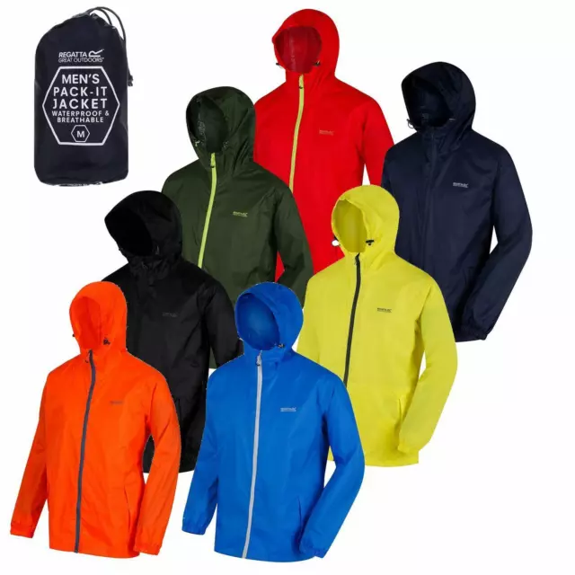 Regatta Mens Pack-it In a bag Packable Waterproof Jacket Outdoor Pack a mac