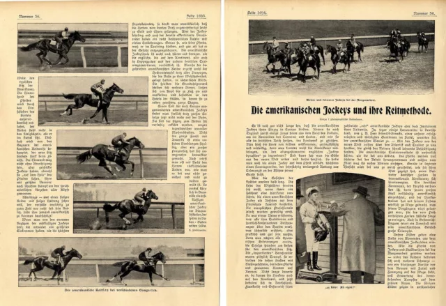 Die amerikanischen Jockeys und ihre Reitmethoden ( mit ) histor. Aufnahmen 1902