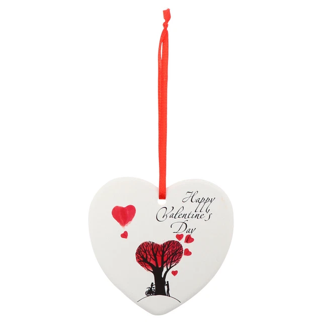 Árbol Colgante Corazón Joyería Para San Valentín Maderas Días Cerámica