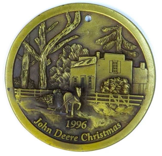 JOHN DEERE Brass Christmas Ornament Limited 1996